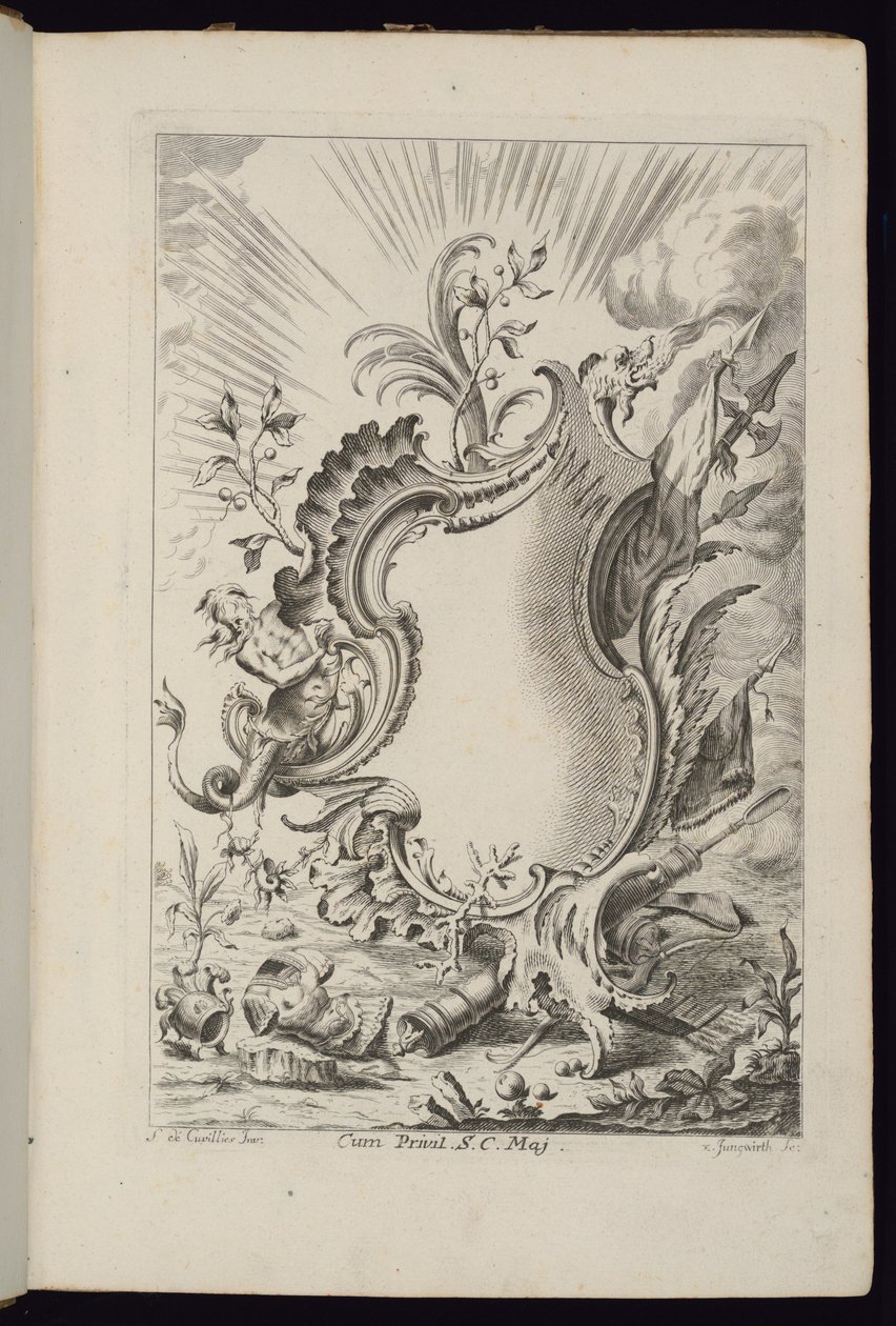 Cartridge with Dragon, Book of Cartridges til forskellig brug af François de Cuvilliés the Elder