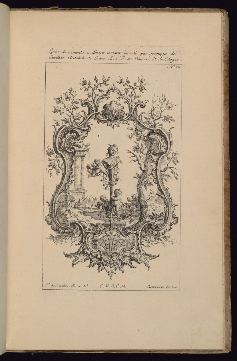 Cartouche med kvindebuste, Livre d