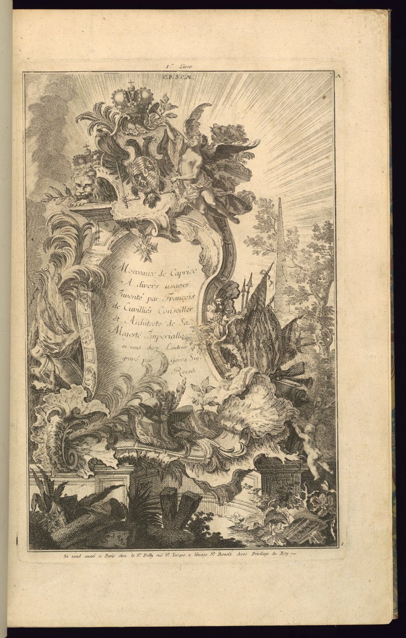 Design til Cartouche af François de Cuvilliés the Elder