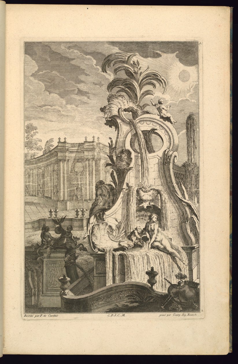 Design til springvand med Venus af François de Cuvilliés the Elder