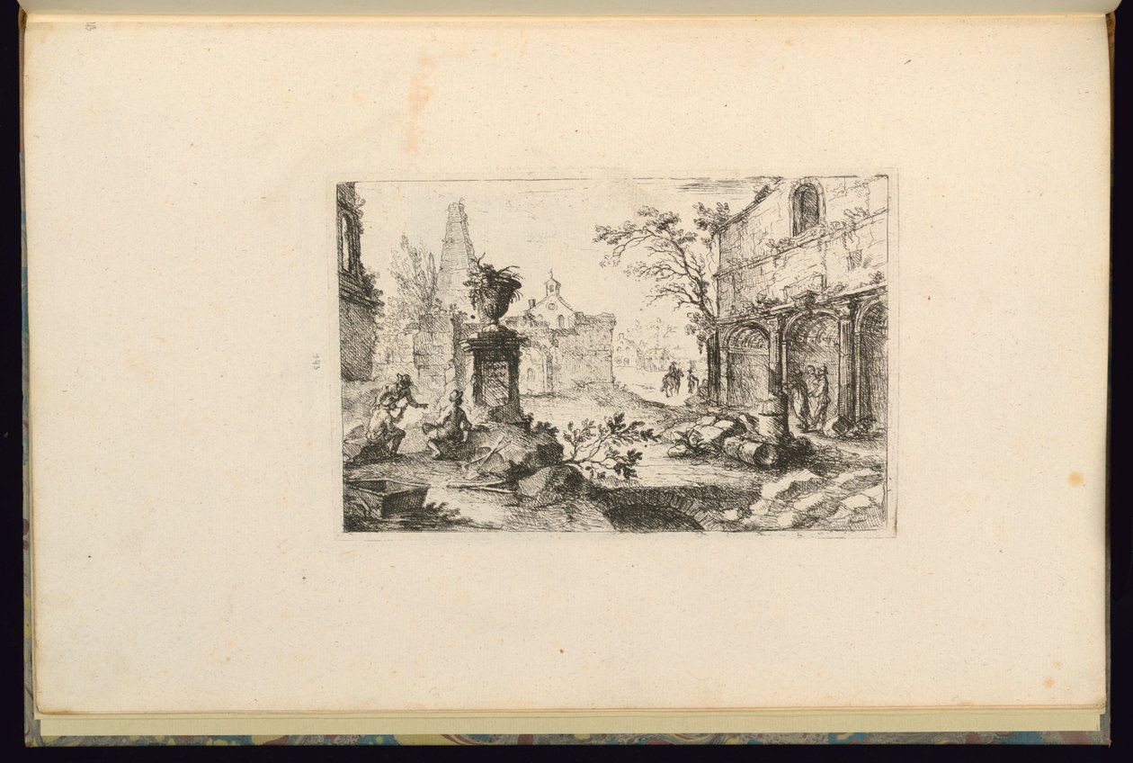 Design af et landskab med ruiner af François de Cuvilliés the younger