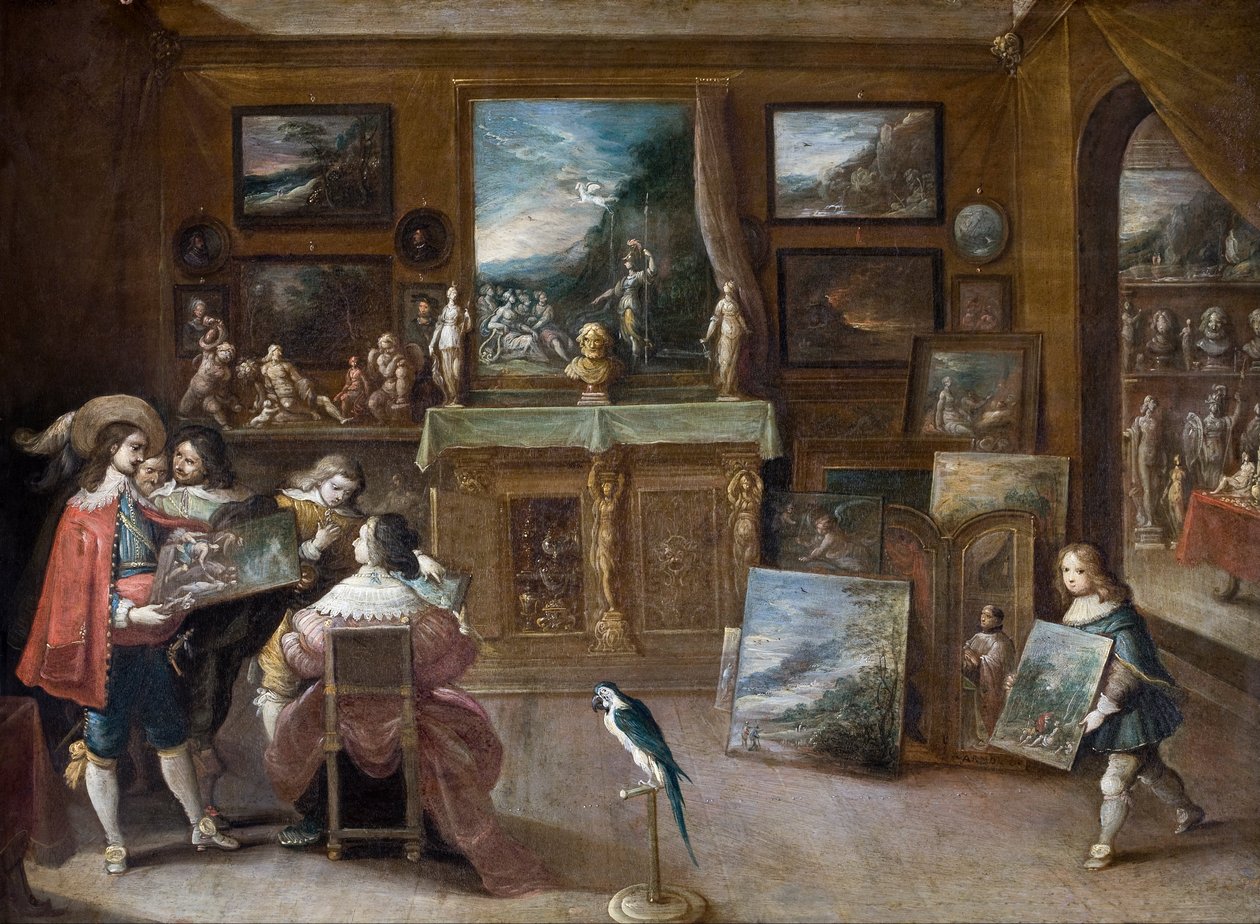 Et besøg hos kunsthandleren af Frans II Francken the Younger
