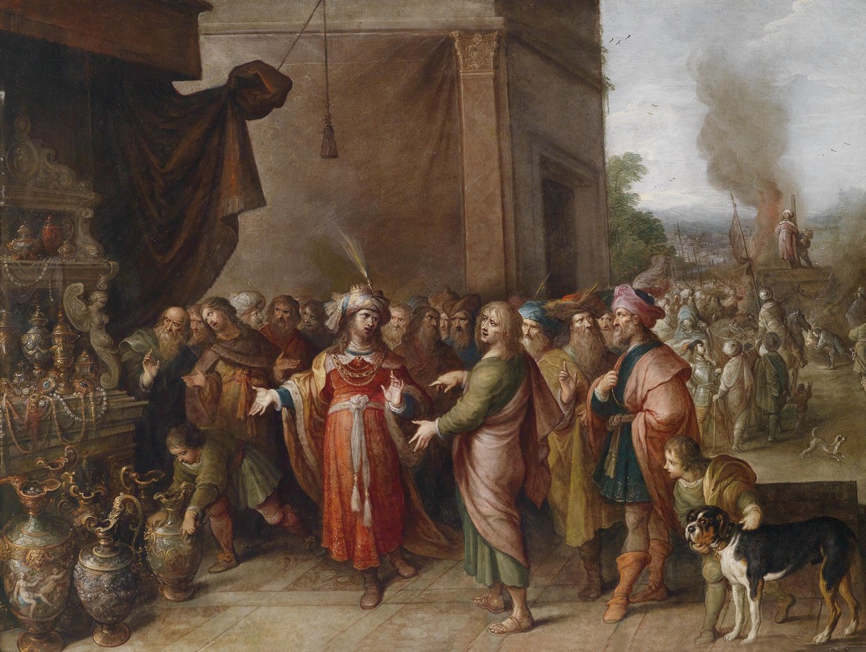 Croesus viser Solon sine skatte af Frans II Francken the Younger