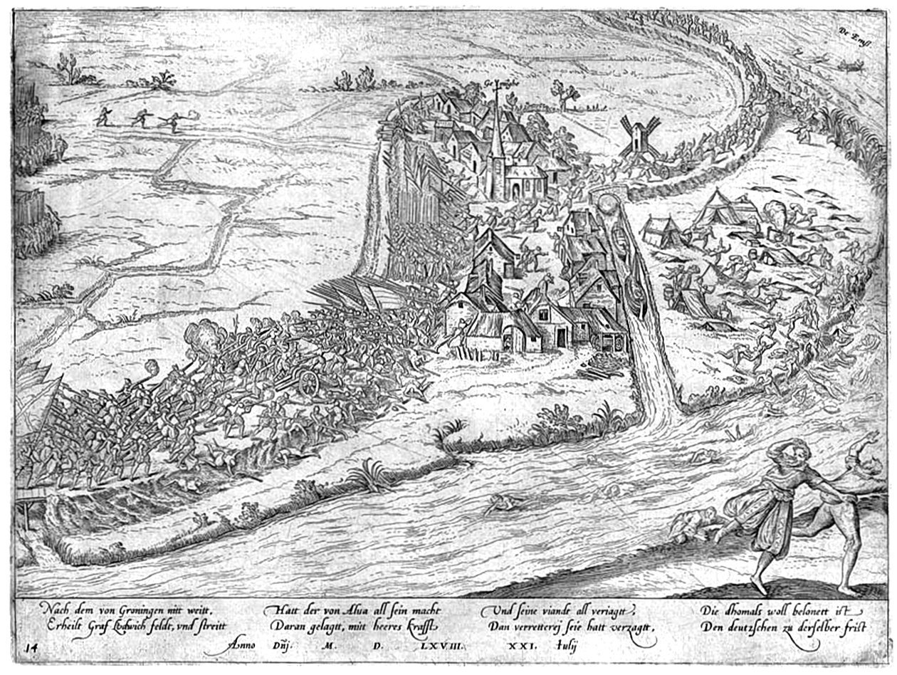 Slaget ved Jemmingen, 1568 af Frans Hogenberg