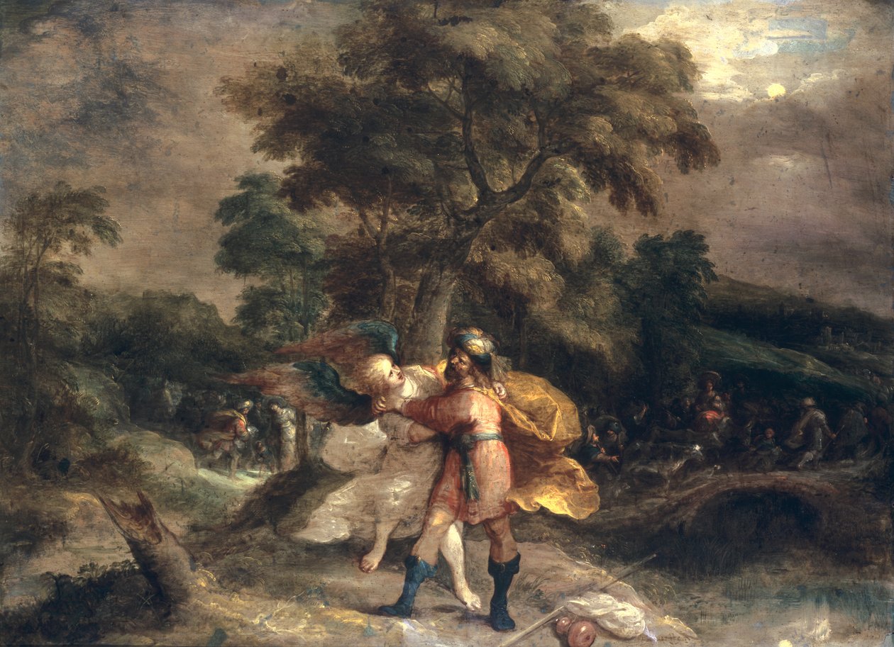 Jakob og englen af Frans II Francken