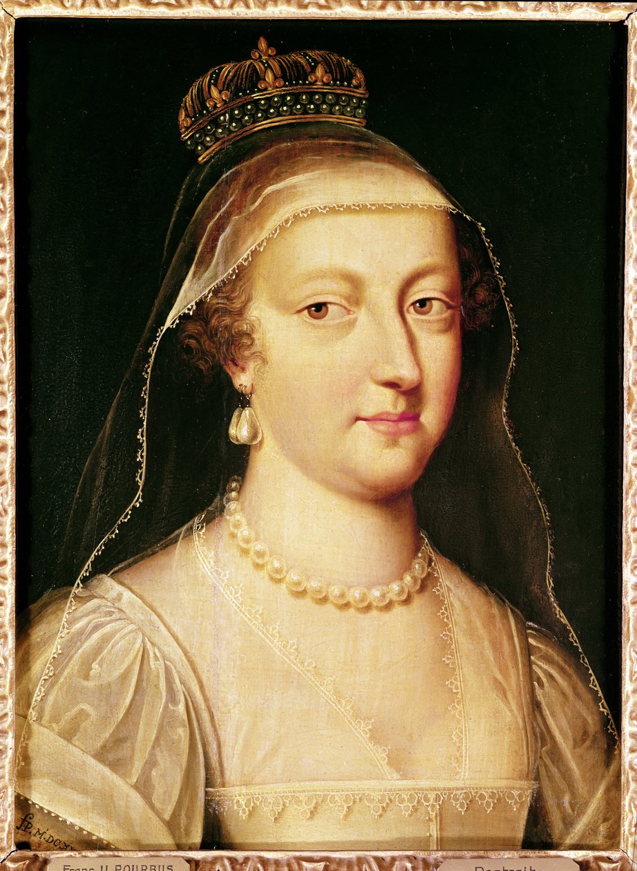 Portræt af Anne af Østrig (1601-66), Infanta af Spanien, Dronning af Frankrig og Navarra af Frans Pourbus the Younger