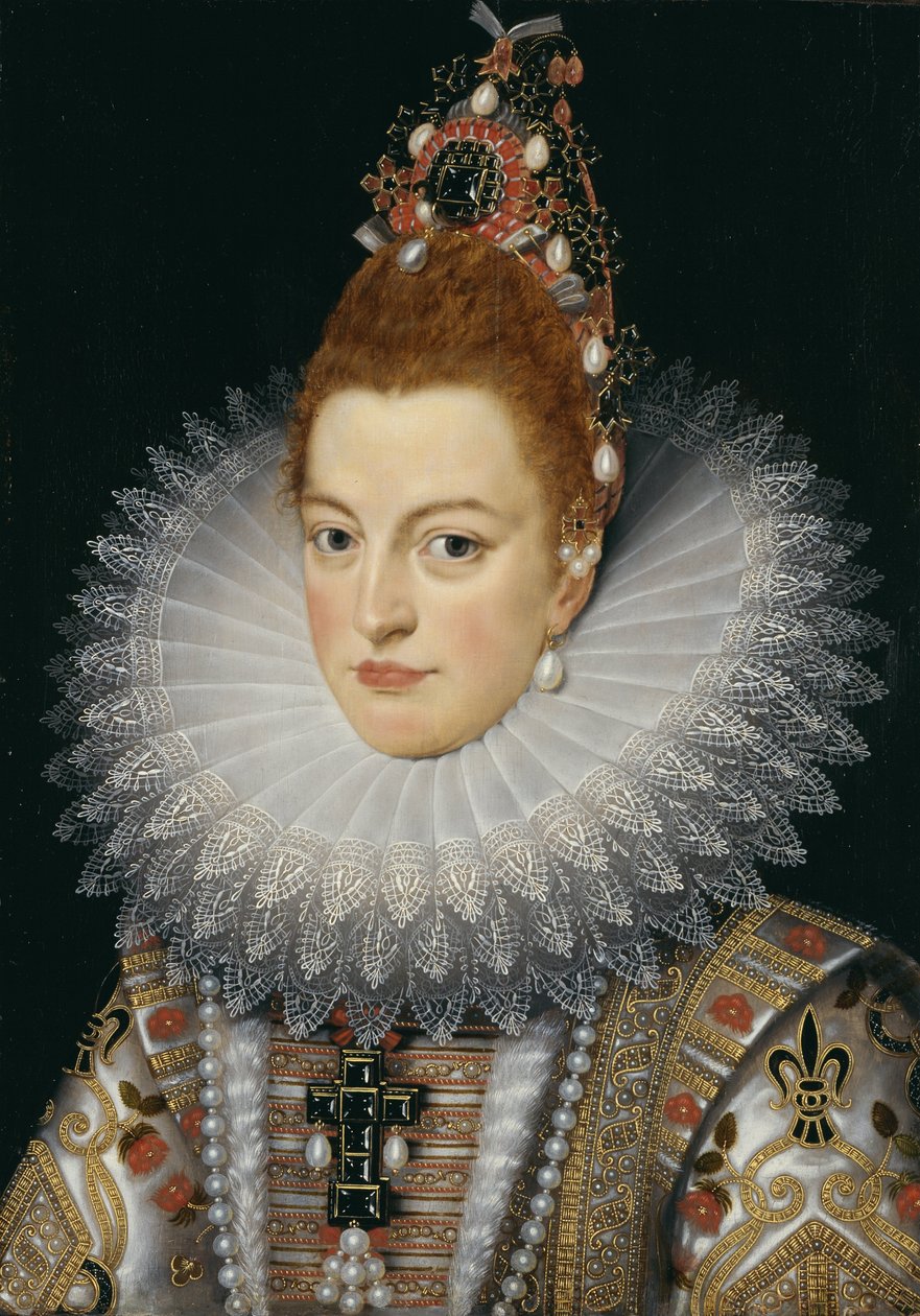 Portræt af Isabella Clara Eugenia fra Spanien, ærkehertuginde af Østrig af Frans Pourbus the Younger
