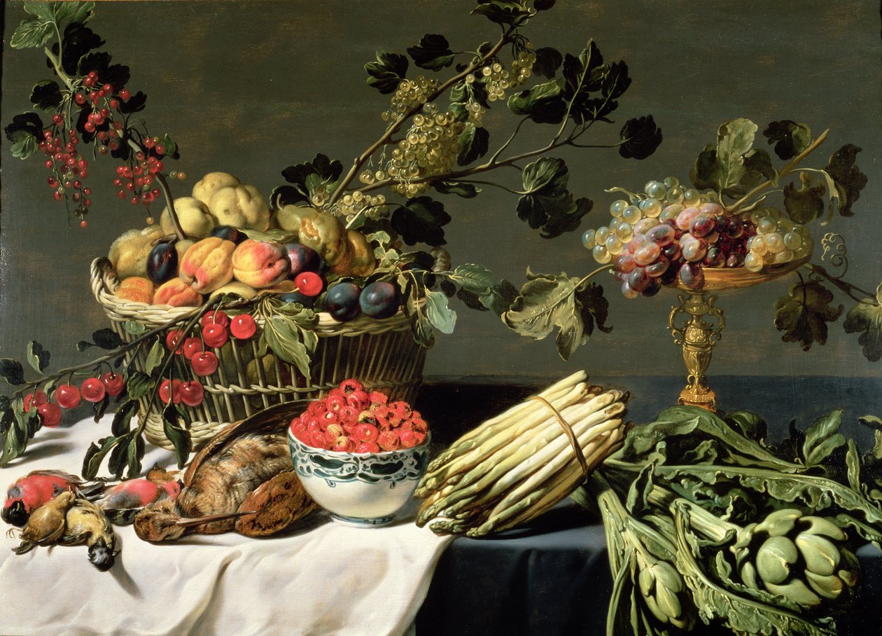 Stilleben af frugt i en flettet kurv af Frans Snyders or Snijders