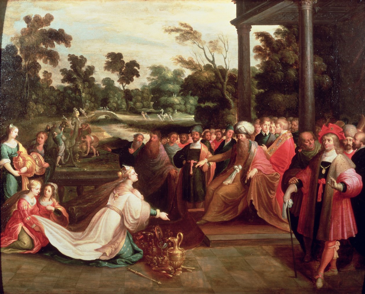 Kong Salomon og Dronningen af Saba af Frans the Elder Francken