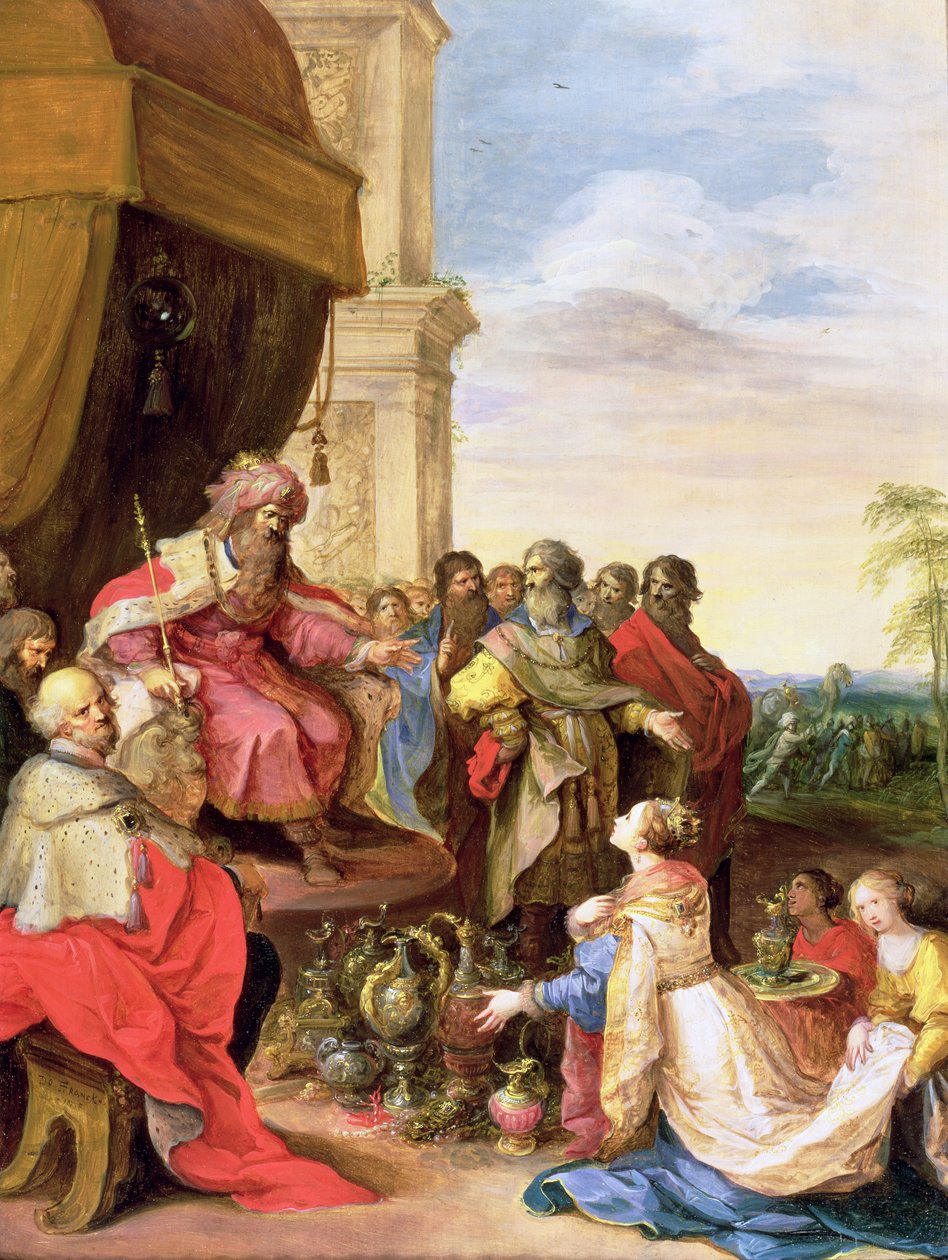 Salomon og Dronningen af Saba af Frans the Elder Francken