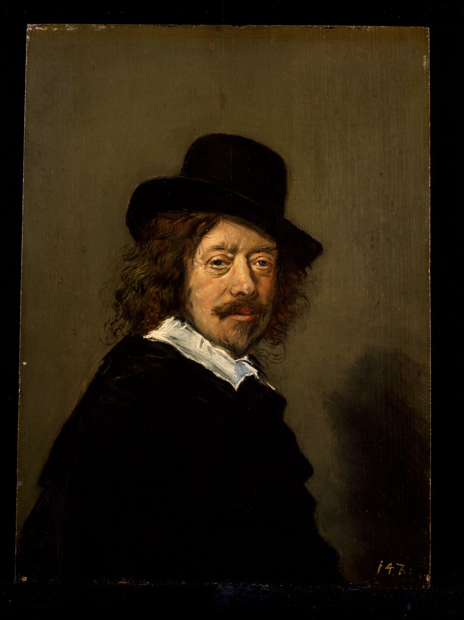 Portræt af kunstneren, ca. 1650 (olie på træ) af Frans (after) Hals