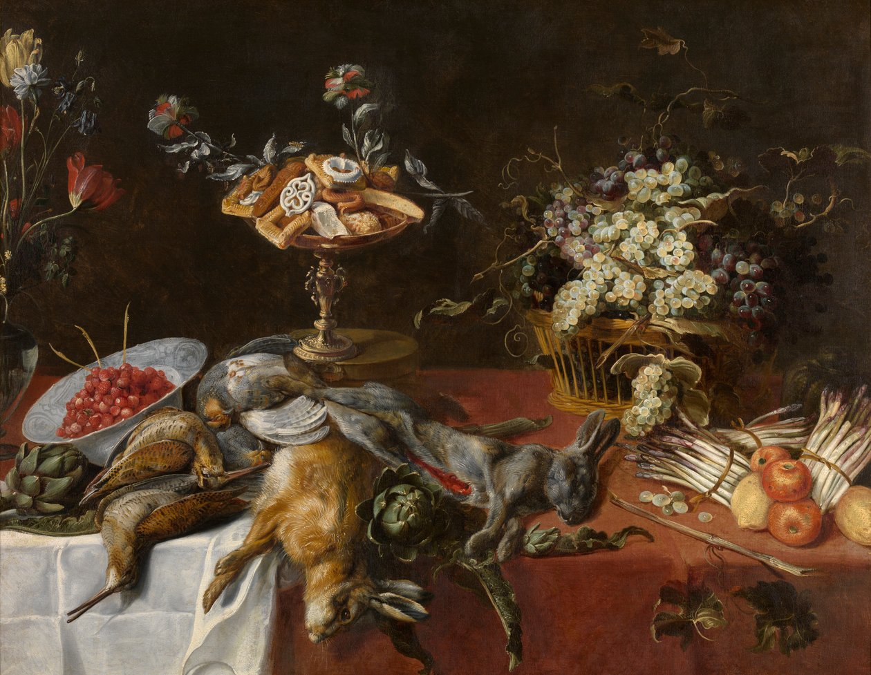 Stilleben (olie på lærred) af Frans (attr. to) Snyders or Snijders