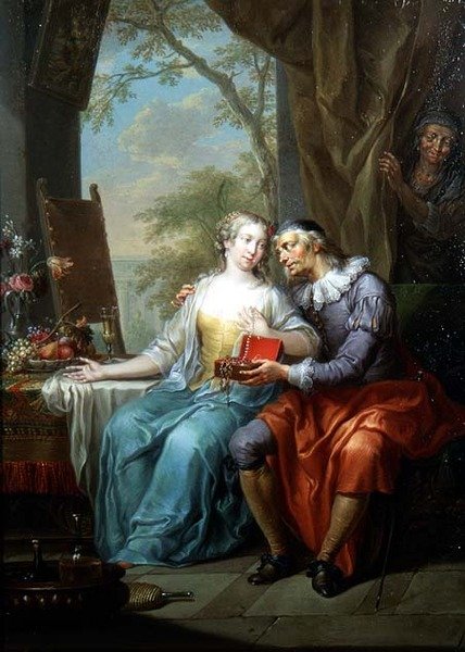 Allegorier om ulige kærlighed (et par) af Frans Christoph Janneck