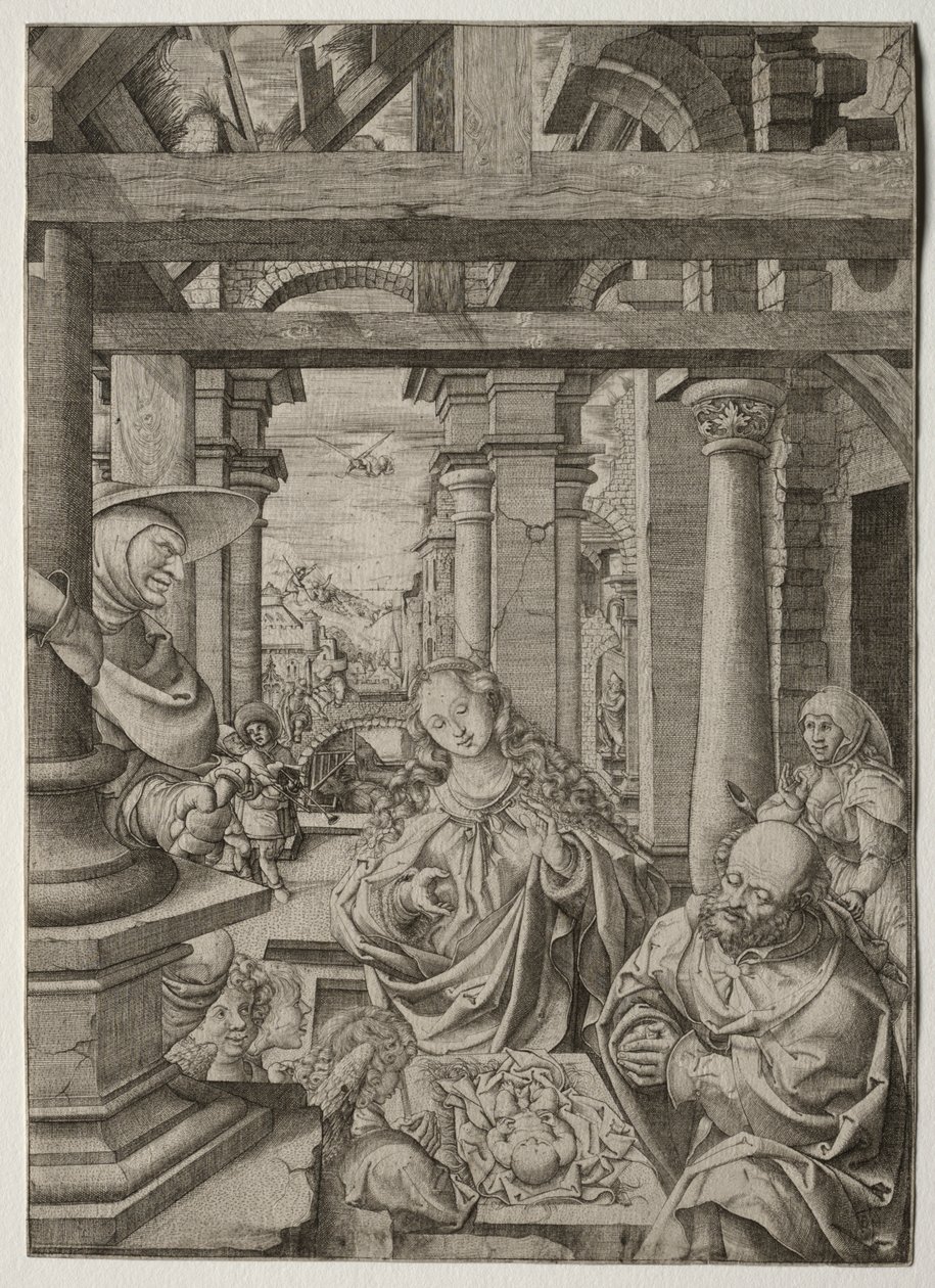 Tilbedelse af hyrden af Frans Crabbe van Esplegem