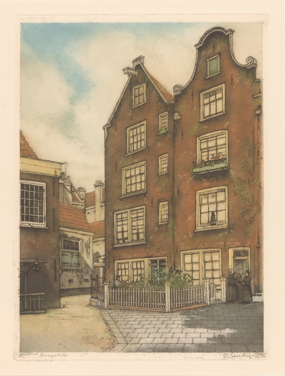 Bagijnhofje (original titel på objektet) af Frans Everbag (signed by artist)