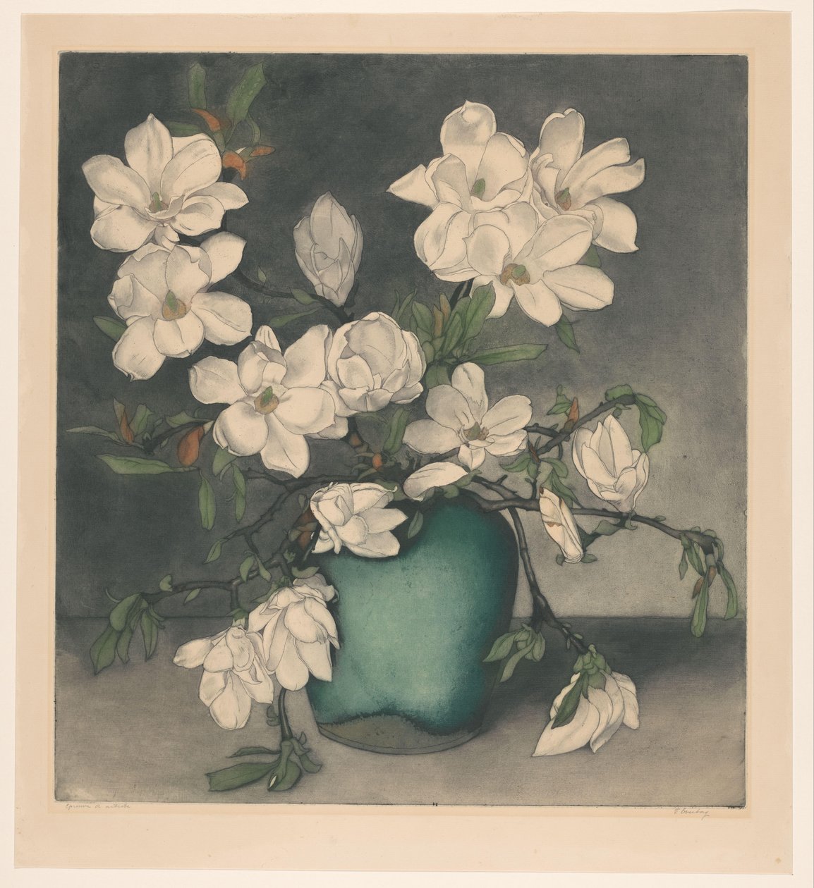 Magnoliatacken af Frans Everbag (signed by artist)