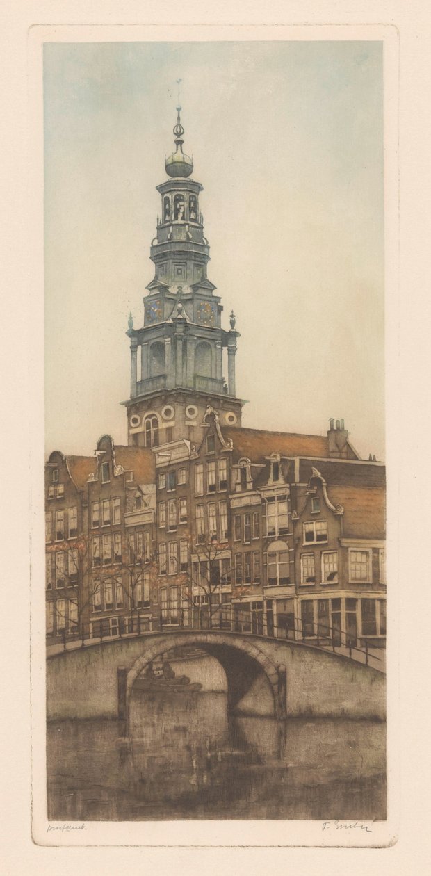 Sydkirken i Amsterdam af Frans Everbag (signed by artist)