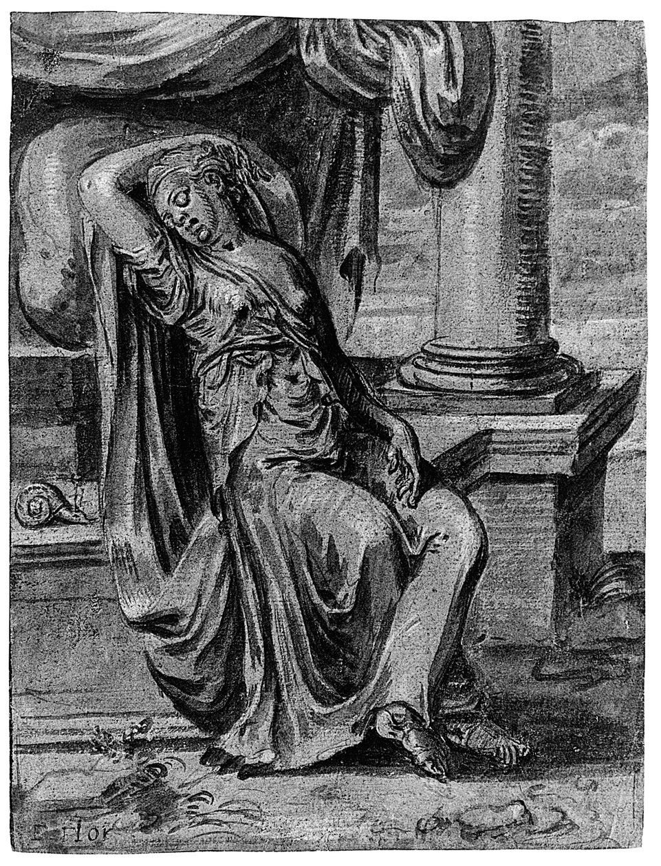 Allegori om dovendyr af Frans Floris