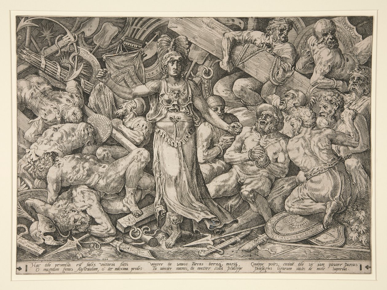 Victoria omgivet af fanger og trofæer af Frans Floris the Elder