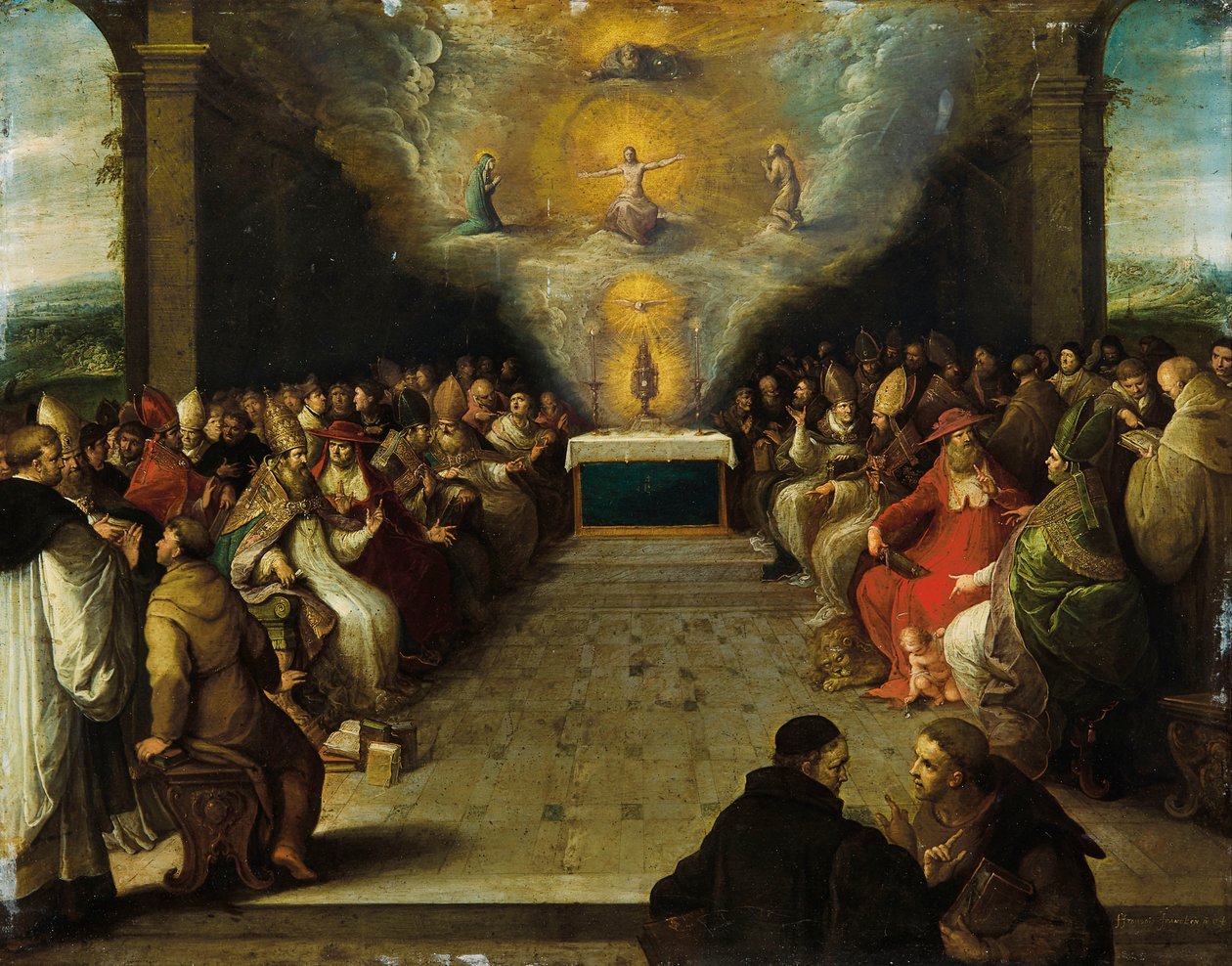 Disputation om det hellige sakramente af Frans Francken the Younger