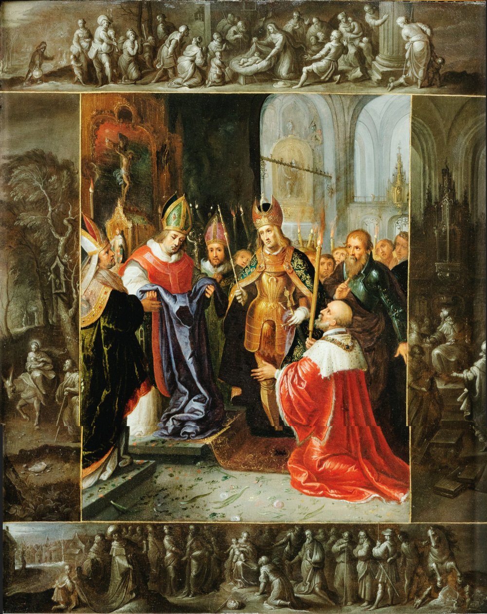 Kejser Karl V viser Jomfruens klæder frem af Frans Francken the Younger