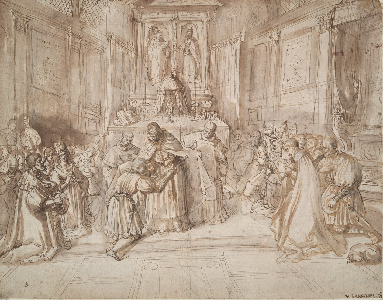 Ridning af en ung mand [?] af Frans Francken the Younger