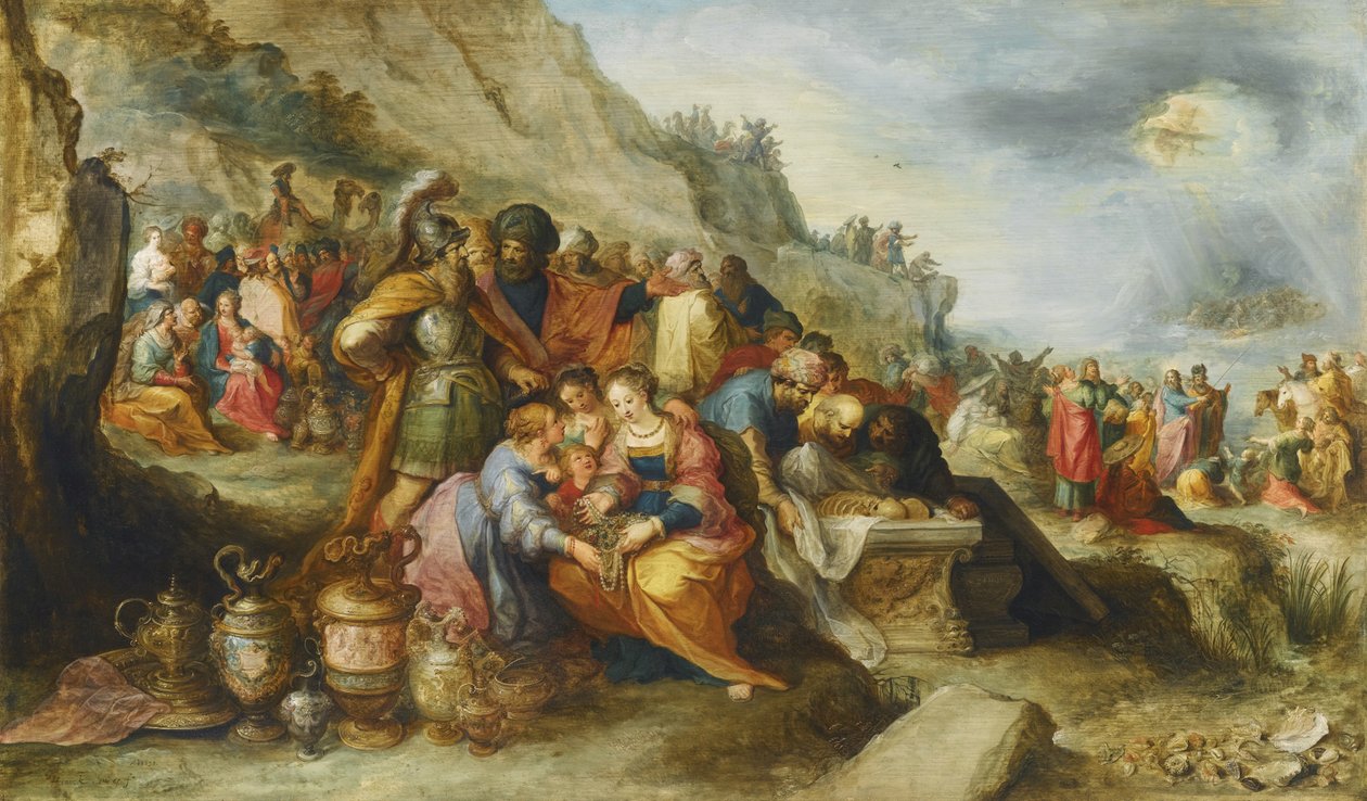 Israelitterne, efter at have krydset Det Røde Hav, ved patriarken Josephs grav, 1630 af Frans Francken the Younger