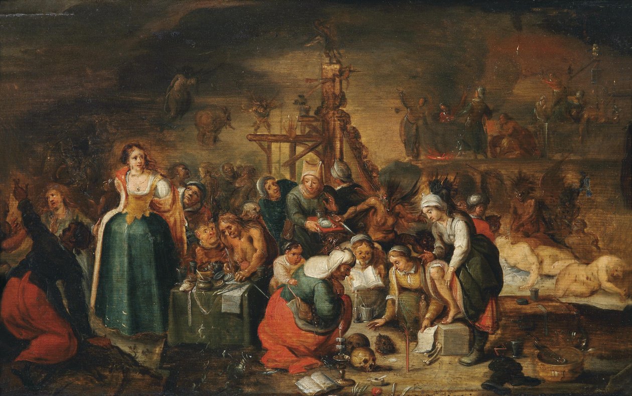 Heksekøkkenet, begyndelsen af det 17. århundrede. af Frans Francken the Younger