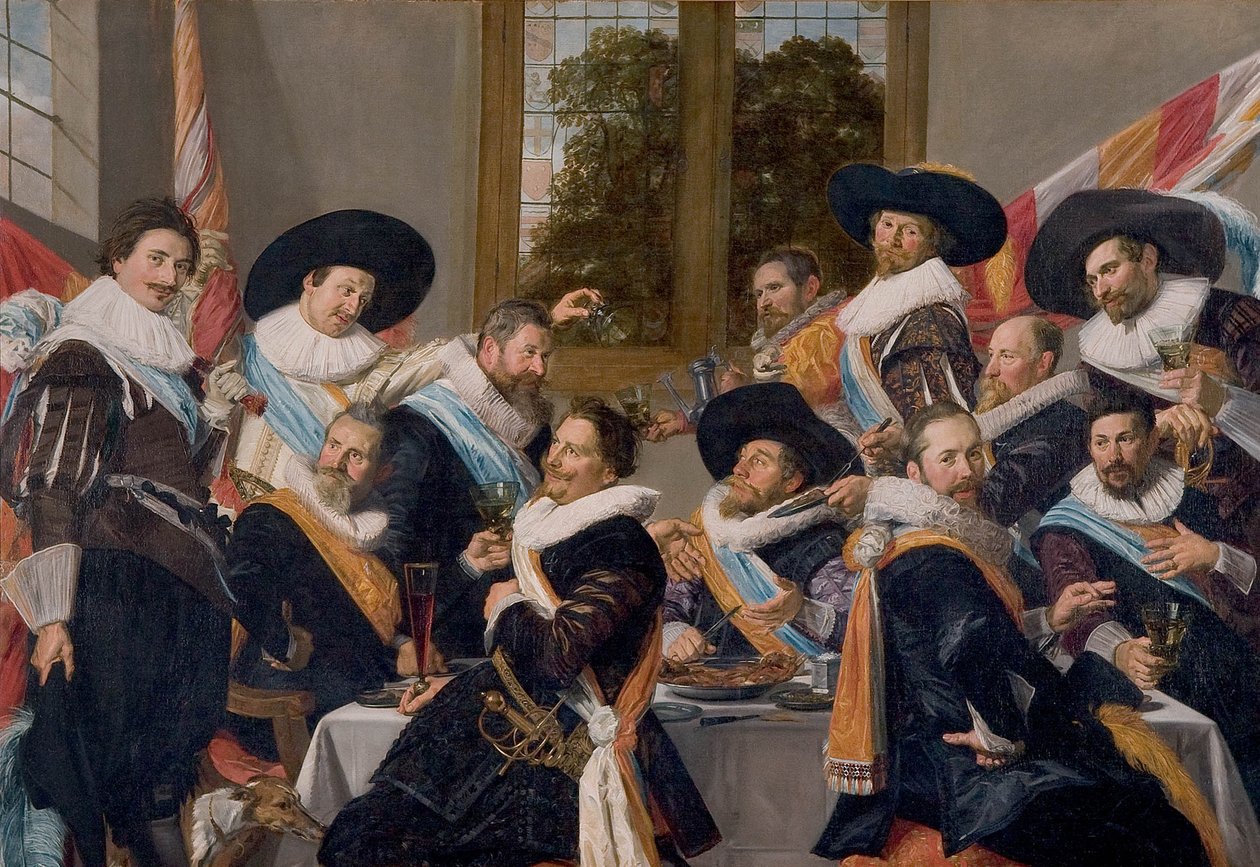 Banket for officererne i Calivermen Borgergarde af Frans Hals