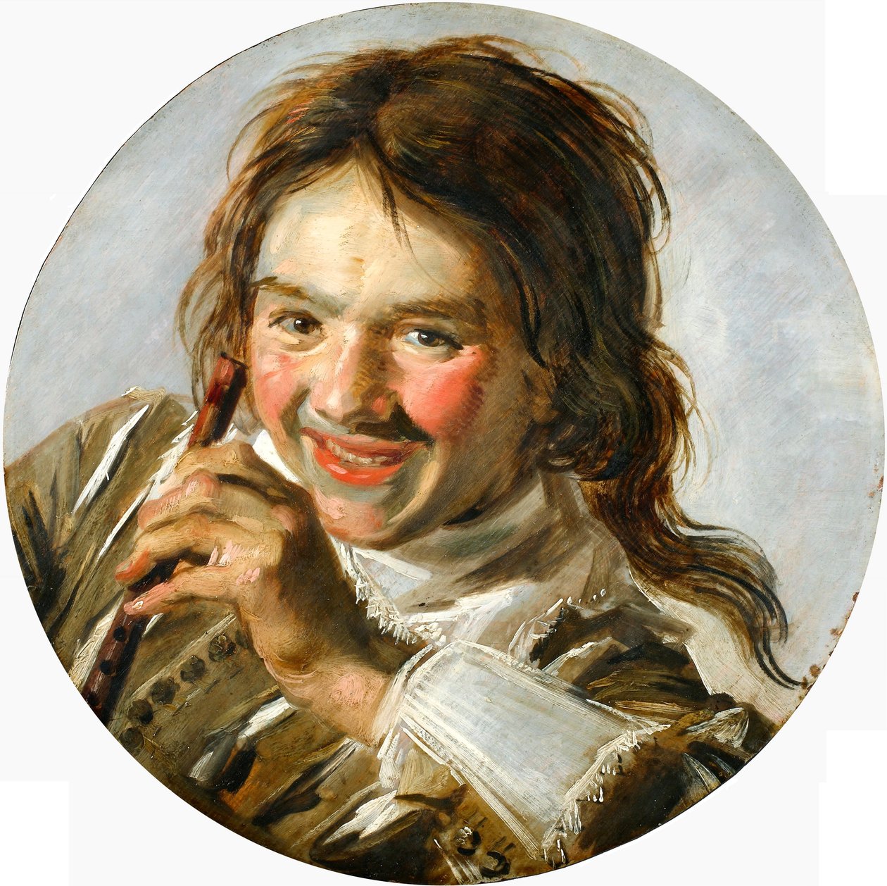 Hollandsk: Grinende dreng med fløjte Grinende dreng med fløjte af Frans Hals