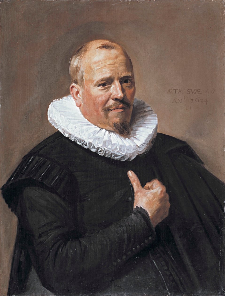 Hollandsk: Portræt af en mand Portræt af en mand af Frans Hals