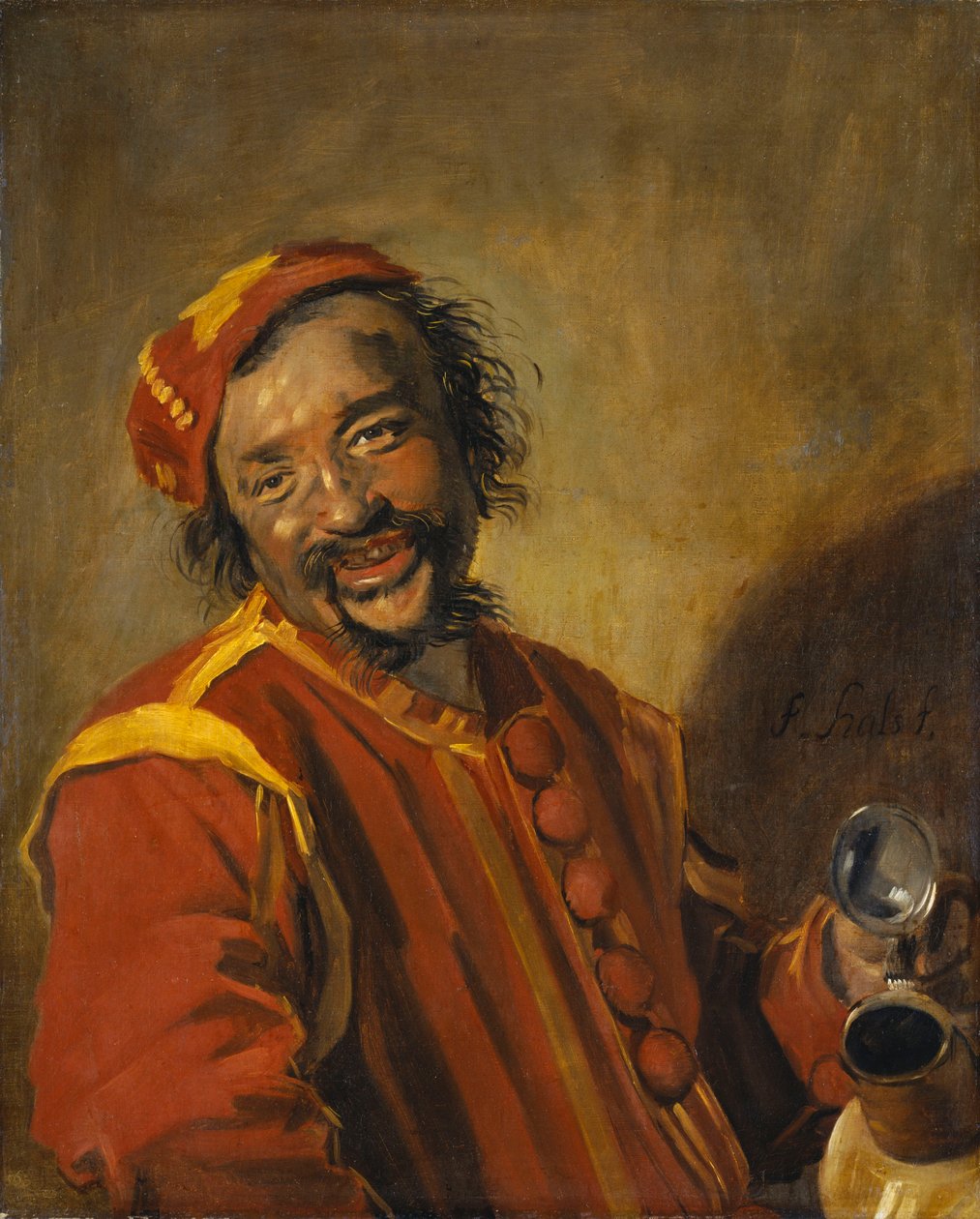 Tysk: Der lustige Zecher / Hr. Peeckelhaering.  Peeckelhaeringh af Frans Hals