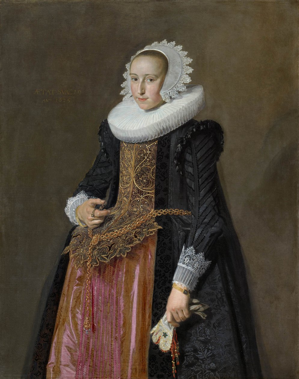 Portræt af Aletta Hanemans (1606-1653) af Frans Hals