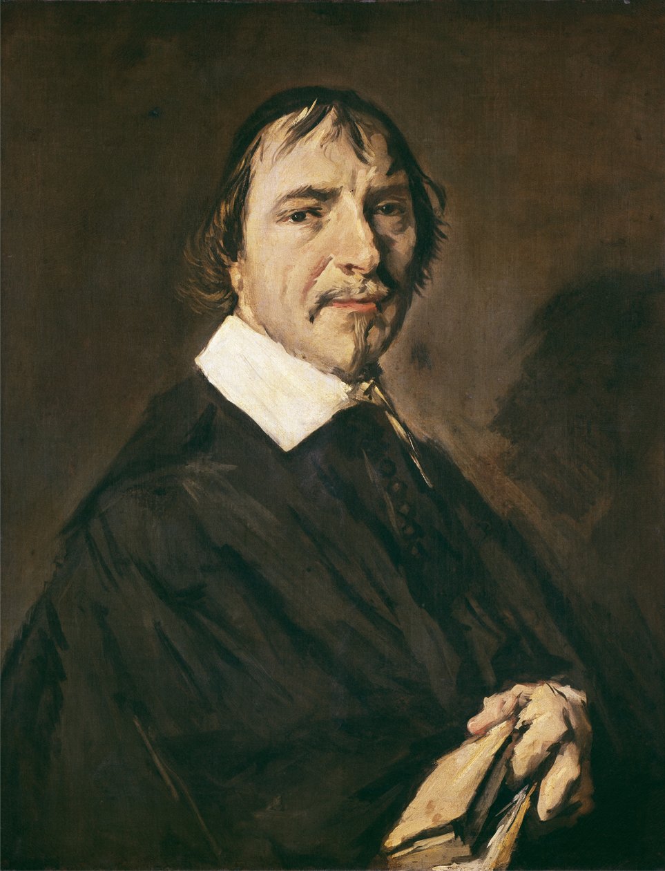 Portræt af pastor Herman Langélius, professor ved universitetet i Leiden, ca. 1660 af Frans Hals