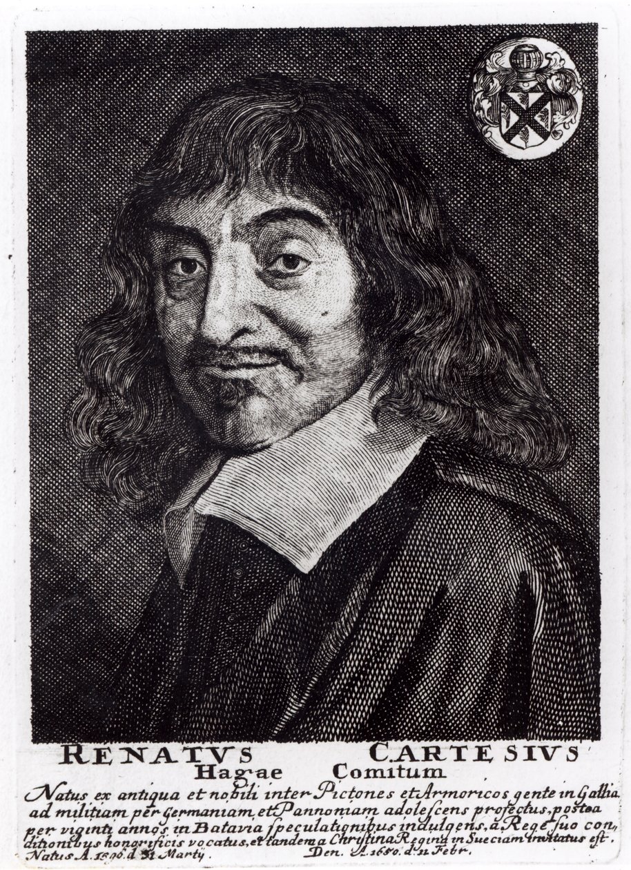 Portræt af Rene Descartes (1596-1650) af Frans Hals