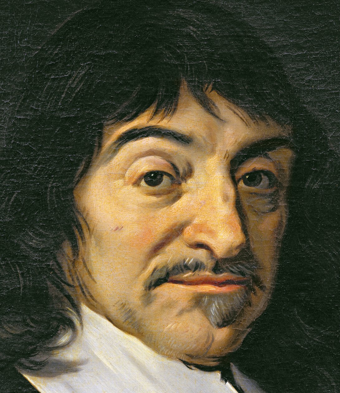Portræt af Rene Descartes (1596-1650) ca. 1649 (detalje af 32939) af Frans Hals