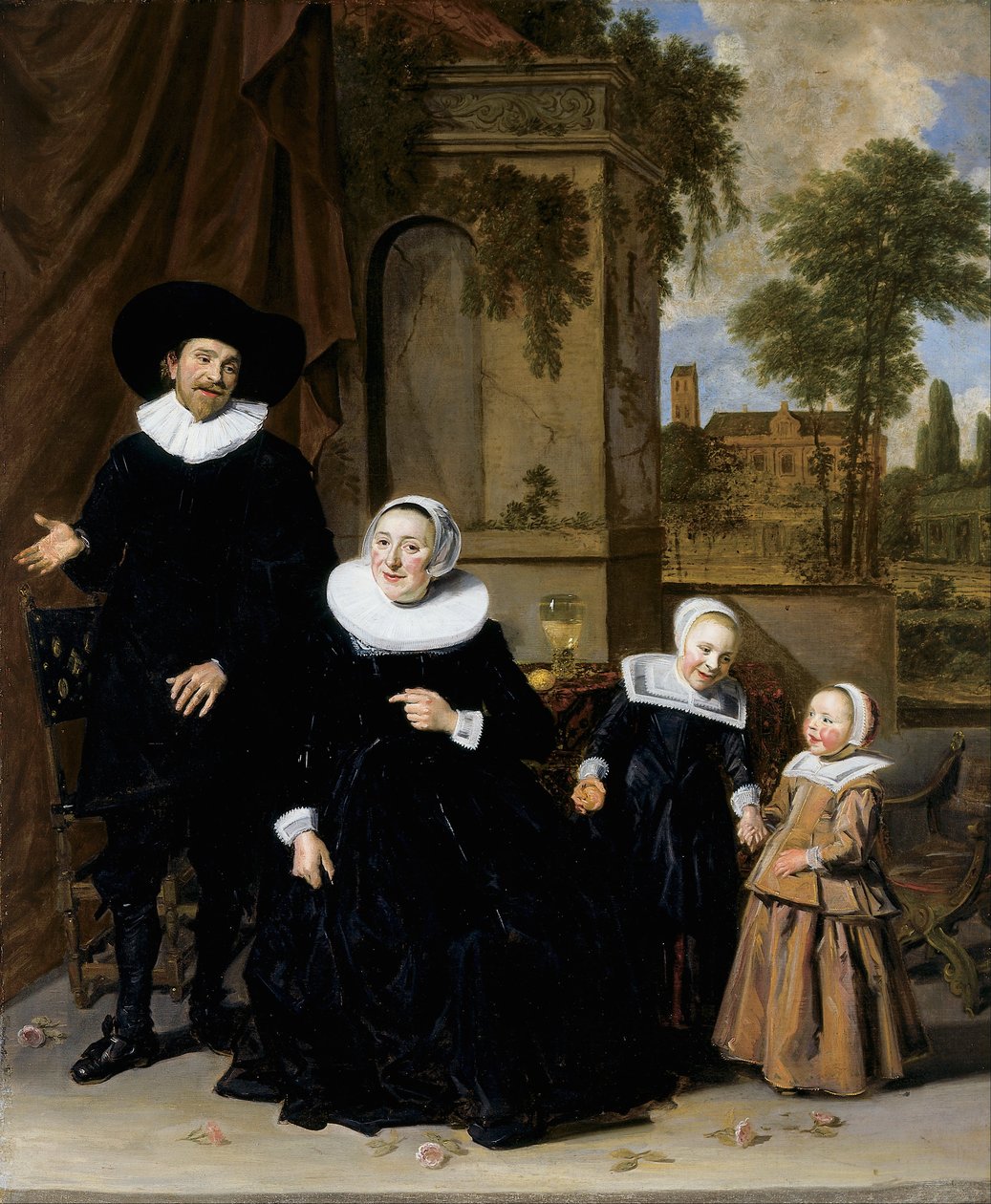 Portræt af en hollandsk familie af Frans Hals