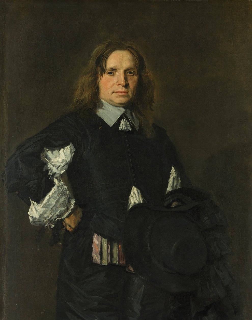 Portræt af en mand, ca. 1610 (olie på lærred) af Frans Hals