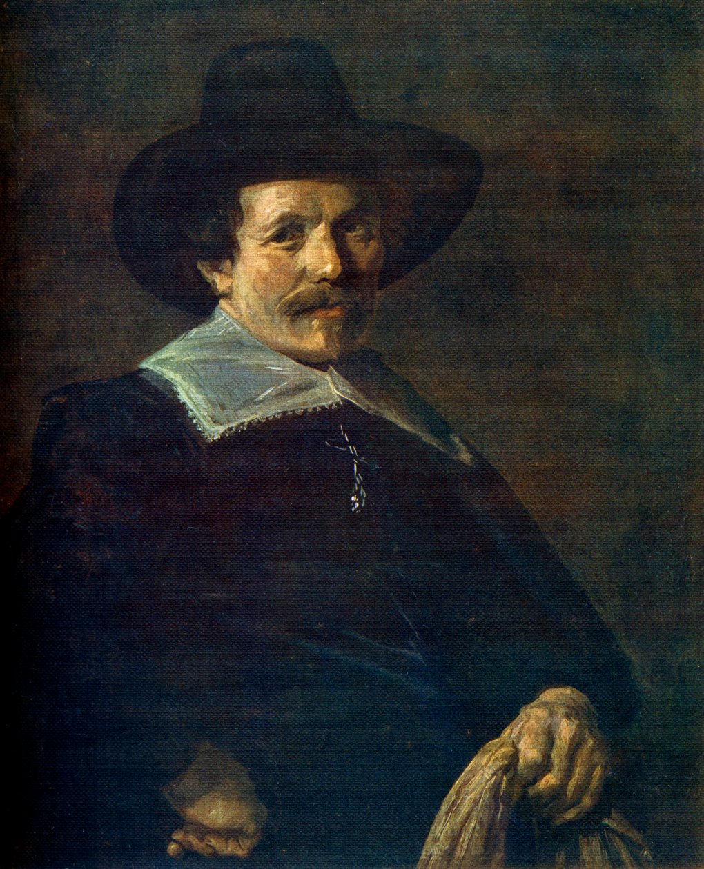 Portræt af en mand med handsker, c1645, 1912. af Frans Hals