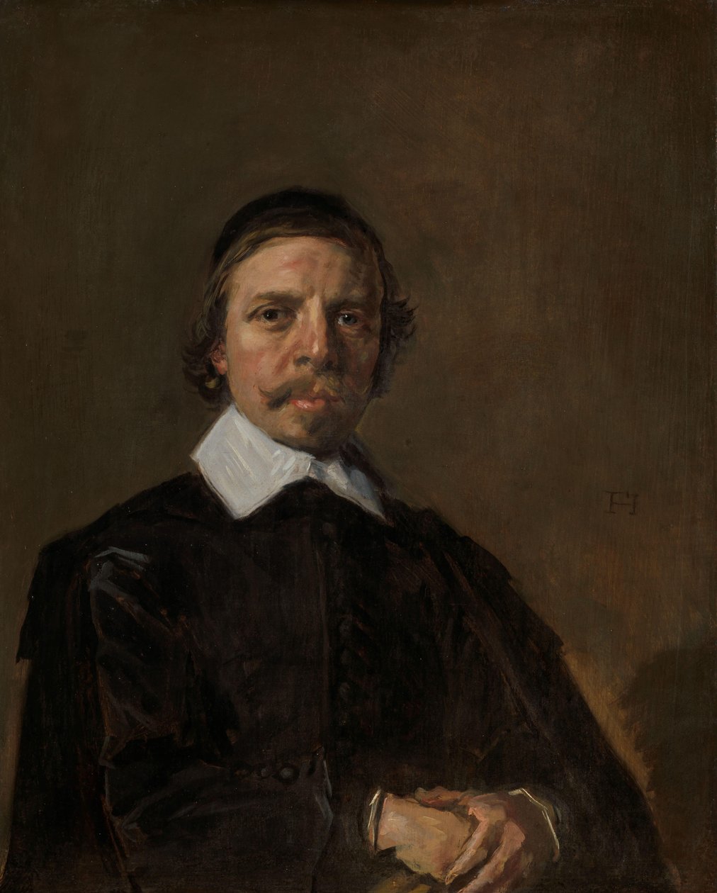 Portræt af en mand, muligvis en præst af Frans Hals
