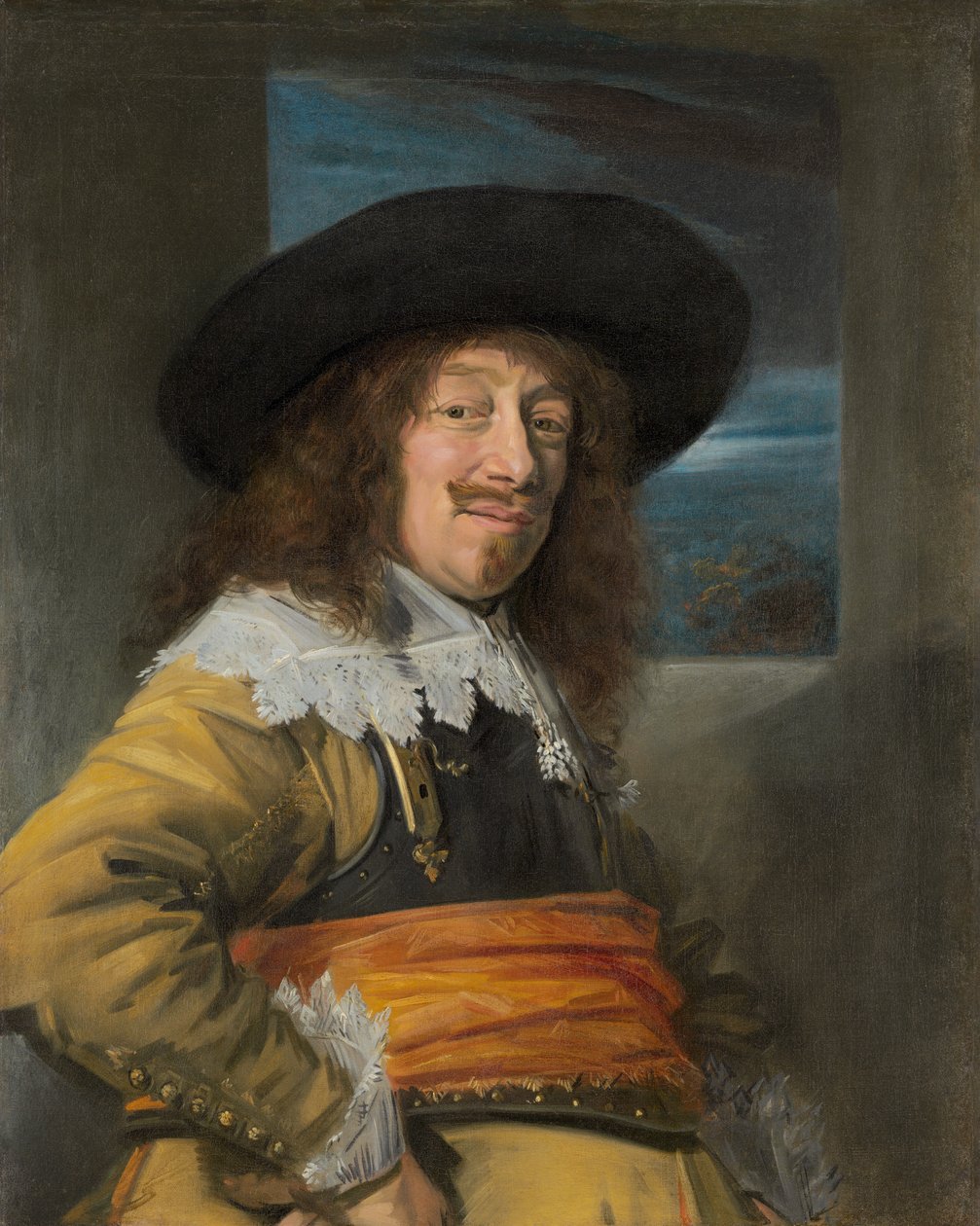Portræt af et medlem af Haarlem Civic Guard, ca. 1636-8 (olie på lærred) af Frans Hals