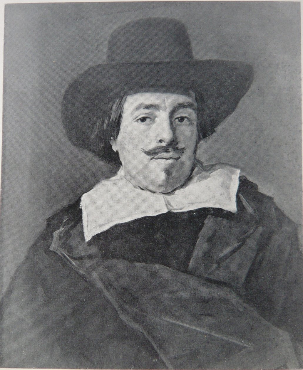 Portræt af en mand, der ser fremad af Frans Hals