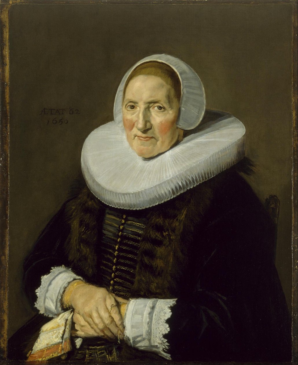 Portræt af en ældre kvinde af Frans Hals