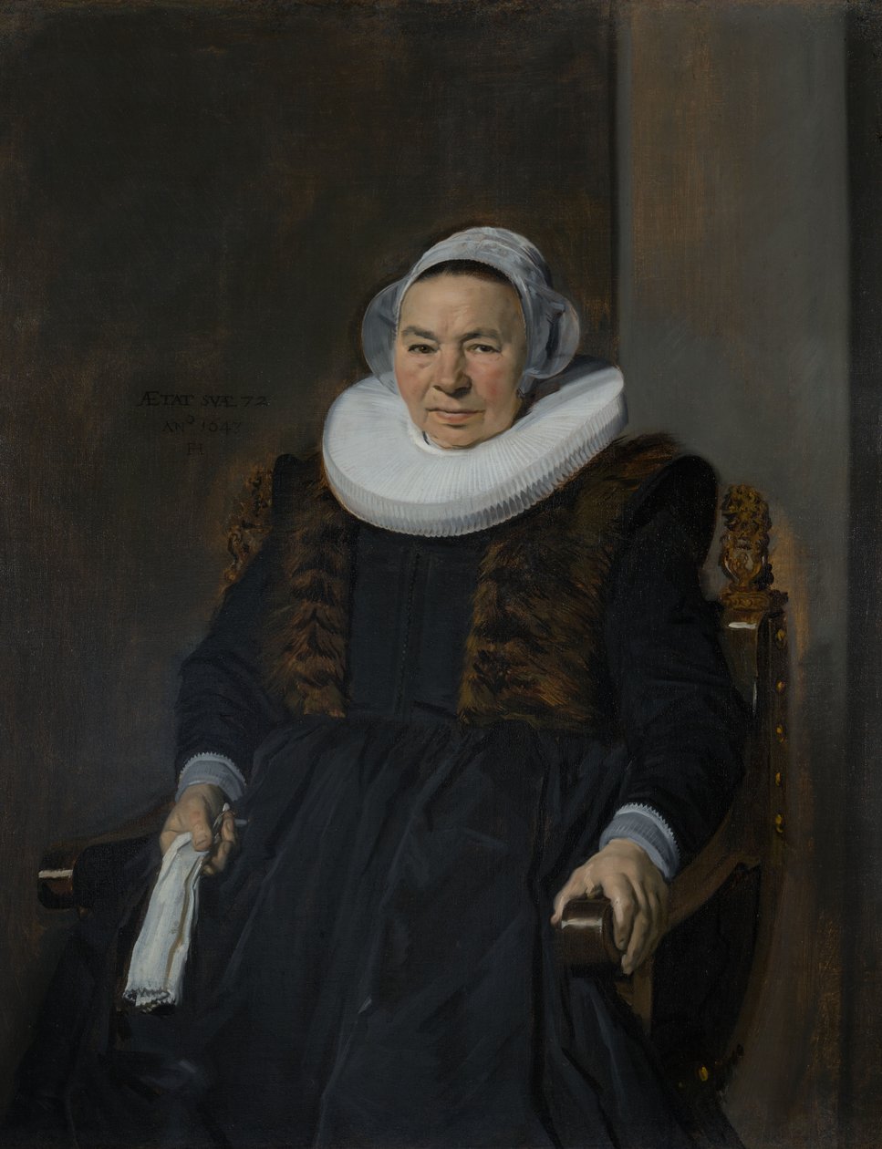 Portræt af en ældre kvinde, traditionelt kaldet Mevrouw Bodolphe af Frans Hals