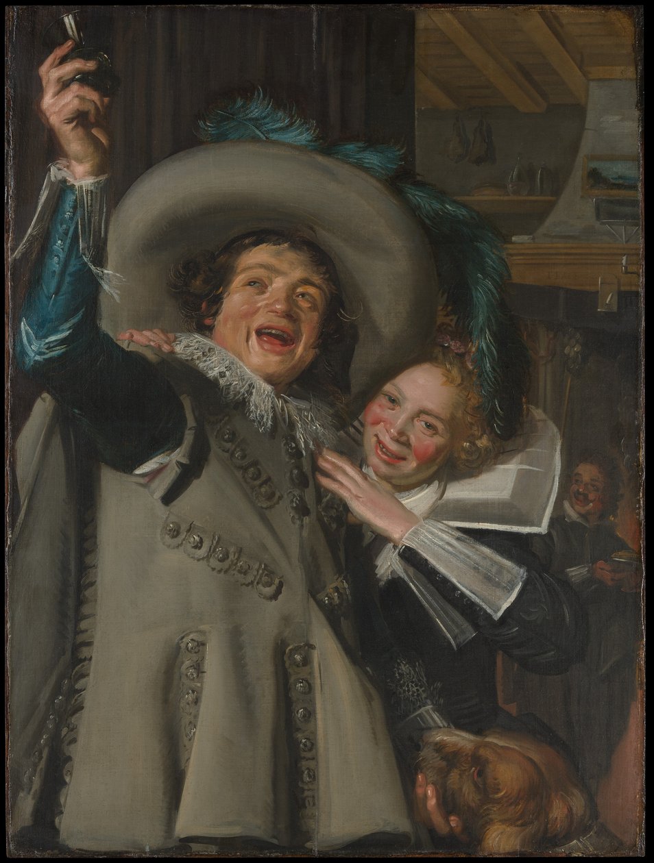 Ung mand og kvinde på en kro af Frans Hals