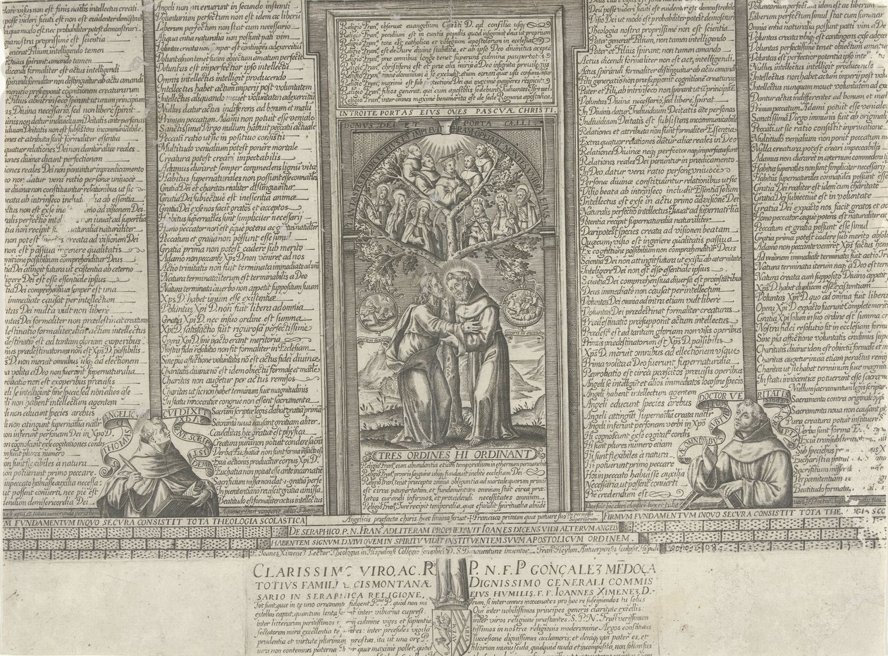 Kristus og den hellige Frans ved et helliges træ af Frans Heylan