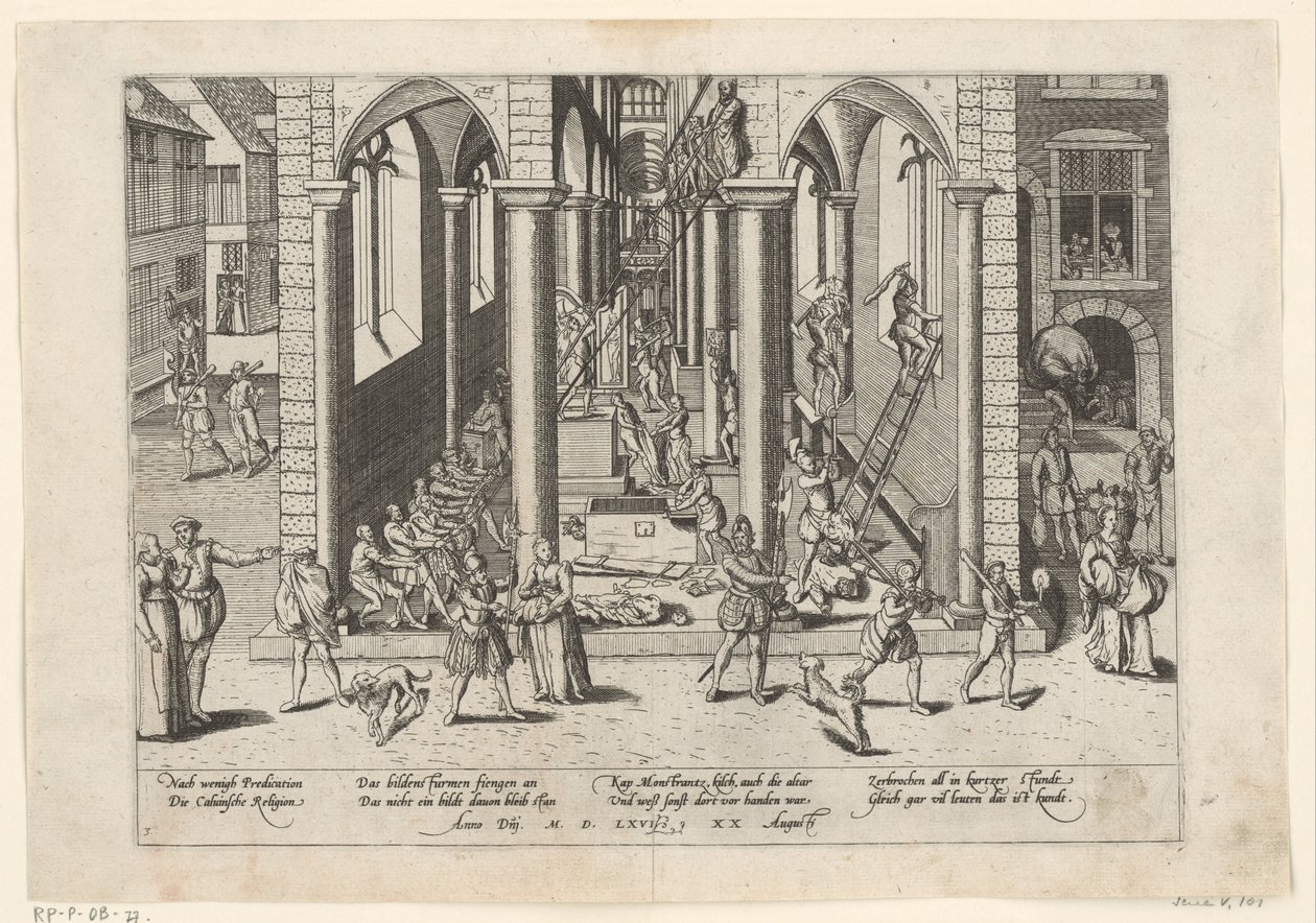 Ikonoklasme, 1566 Serie 5: Hollandske begivenheder, 1566-1570 (serietitel) af Frans Hogenberg
