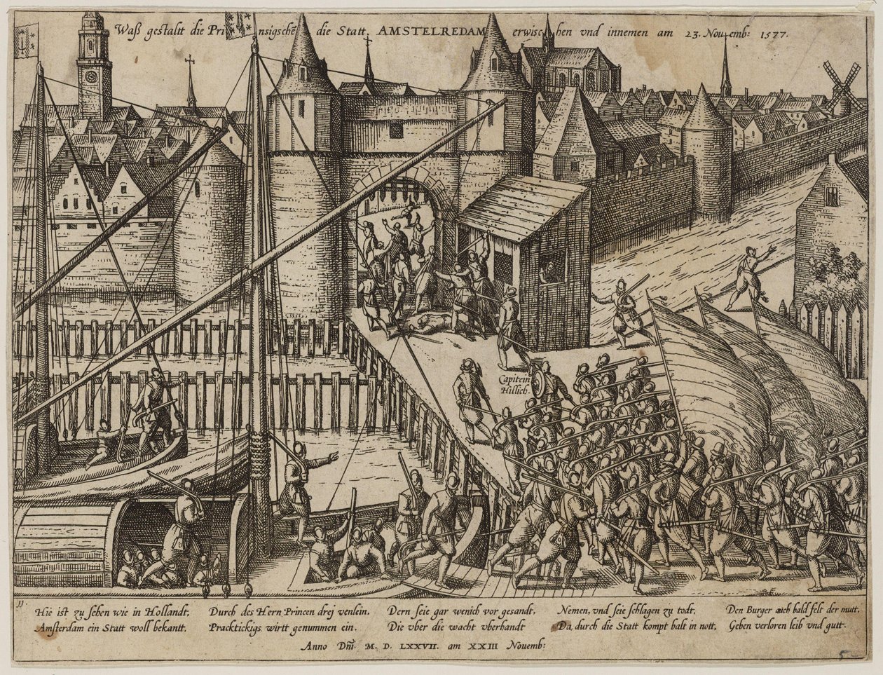 Angrebet på Amsterdam den 23. november 1577 af Frans Hogenberg