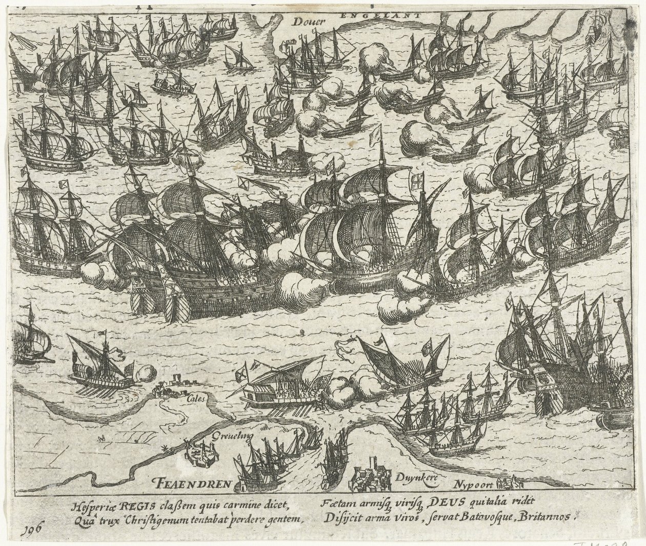 Den spanske armadas forlis i 1588, 1613-1615 af Frans Hogenberg