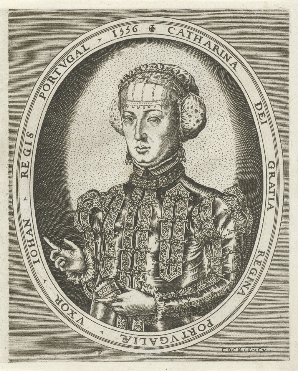 Portræt af Katarina af Habsburg Portrætter af konger, dronninger, prinser og prinsesser (serietitel) af Frans Huys